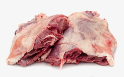 红色生鲜肉类羊肉骨头实物素材