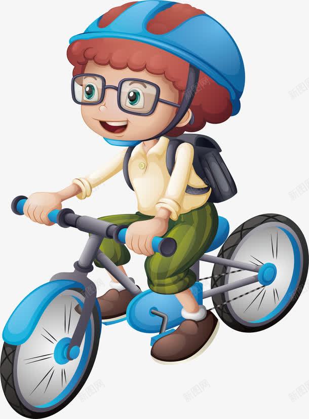 骑车的男孩png免抠素材_88icon https://88icon.com 低碳出行 自行车 骑行 骑车男孩