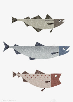 三条鱼矢量图素材