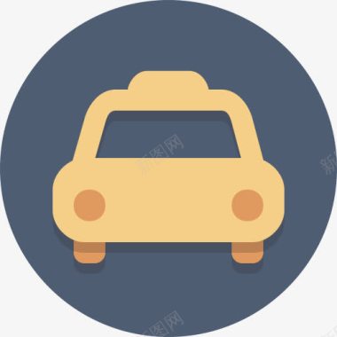 出租车交通运输圆形图标图标