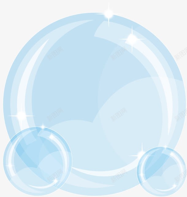 蓝色泡泡png免抠素材_88icon https://88icon.com 透明 高清