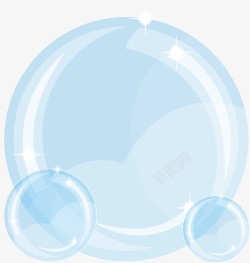 蓝色泡泡素材