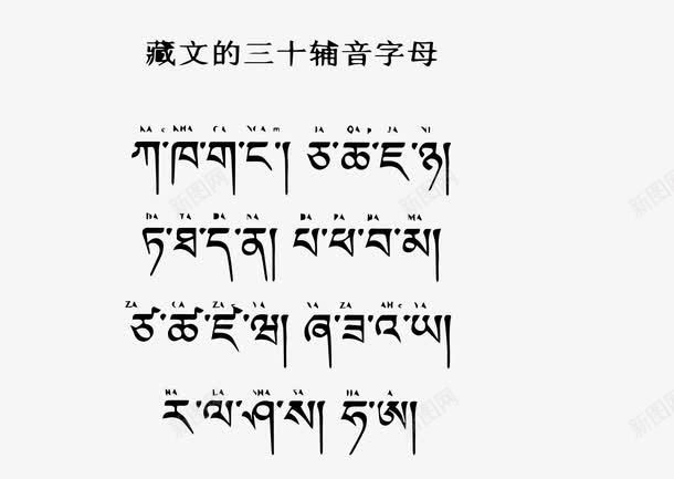 藏文三十辅音字母png免抠素材_88icon https://88icon.com 三十 字母 藏文 辅音