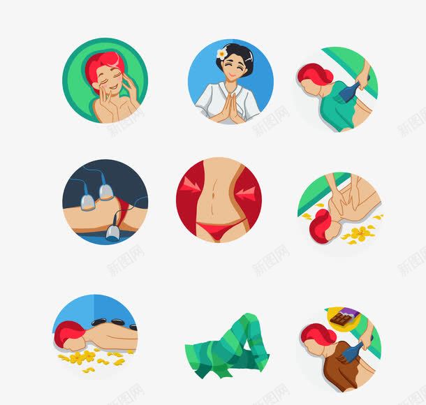 九种医疗保健按摩图案png免抠素材_88icon https://88icon.com 养生 医疗保健 按摩图案 矢量图案