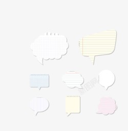 彩色条纹对话框信息框素材