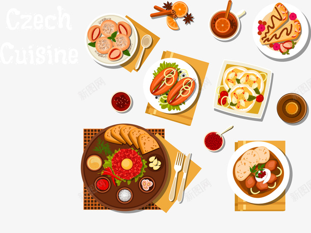 美味菜式矢量图ai免抠素材_88icon https://88icon.com 美食 菜式 餐饮 矢量图