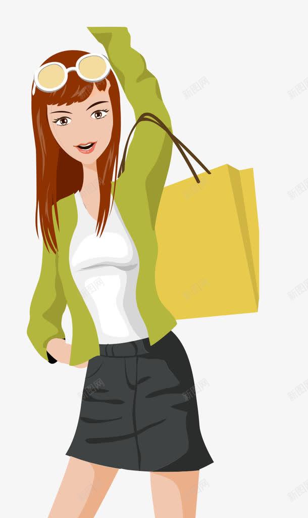 购物时尚美女png免抠素材_88icon https://88icon.com 半身模特 卡通女孩 古典 女模特 模特 矢量女孩 美女 街拍 购物 购物袋