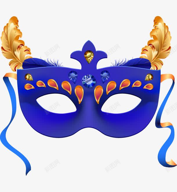 精美蓝色舞会面具png免抠素材_88icon https://88icon.com 精美 舞会 蓝色 面具