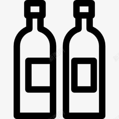 两瓶酒图标图标