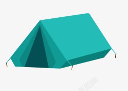 绿色三角形帐篷野外素材
