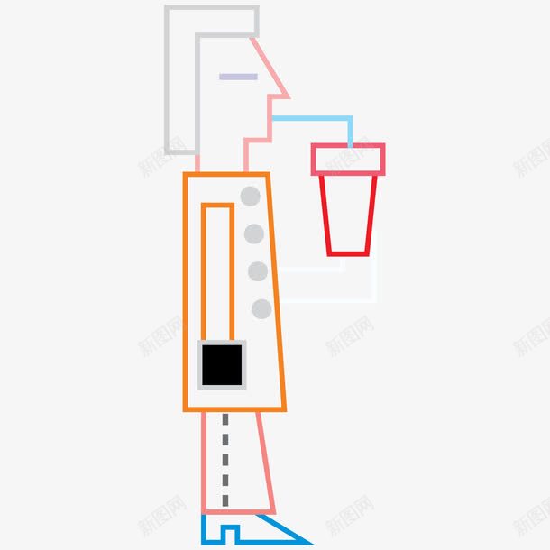 手绘卡通炫彩线条人物喝饮料png免抠素材_88icon https://88icon.com 人物 卡通 喝饮料 手绘 手绘卡通炫彩线条人物喝饮料 炫彩 线条