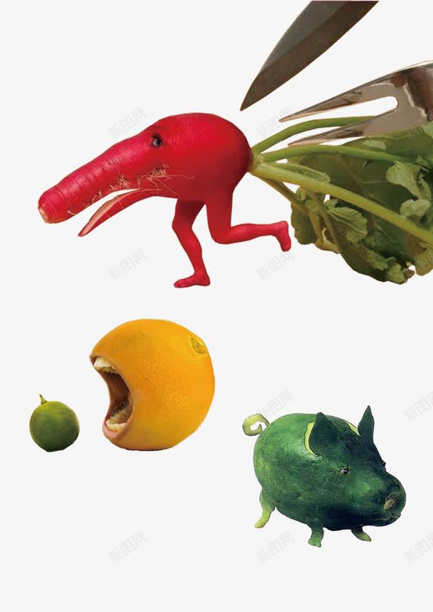 红萝卜香橙冬瓜png免抠素材_88icon https://88icon.com PNG免费 创意设计 水果 水果创意设计 蔬菜