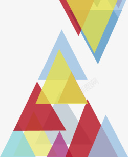 抽象炫彩三角矢量图素材