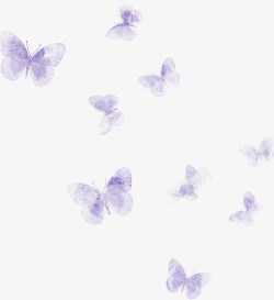 漂浮紫色蝴蝶素材