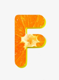 橙子字母f素材