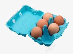 食材包装盒蓝色鸡蛋包装盒高清图片