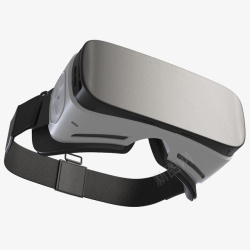 黑白色头戴VR头盔素材