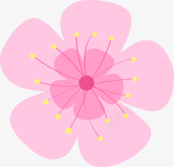 粉色清新花蕊花朵素材