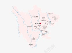 中国四川地图素材
