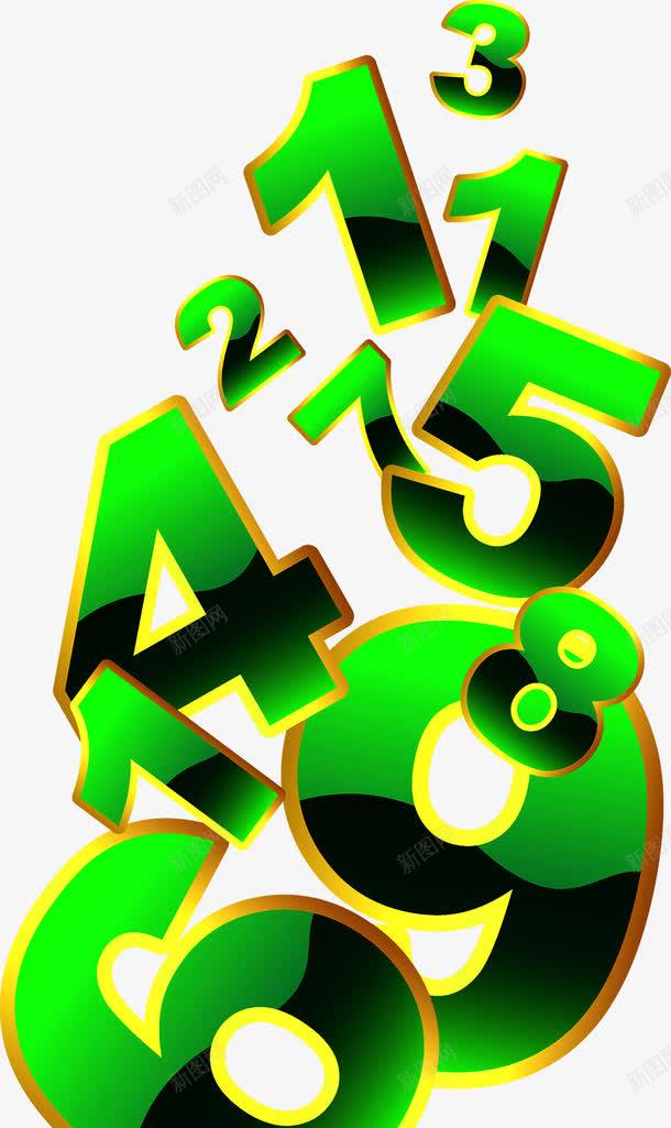 创意阿拉伯艺术数字png免抠素材_88icon https://88icon.com 数字 绿色 艺术字 阿拉伯