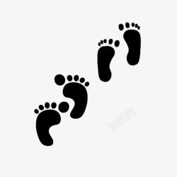 黑色脚印素材
