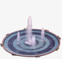 蓝色喷泉艺术素材