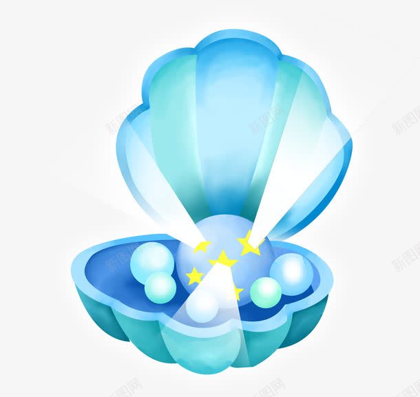 手绘蓝色梦幻珍珠png免抠素材_88icon https://88icon.com 梦幻 珍珠 蓝色