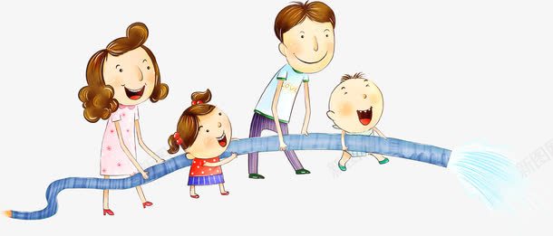 可爱手绘人物家人png免抠素材_88icon https://88icon.com 人物 可爱 家人