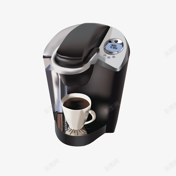 写实感咖啡机咖啡器具矢量图ai免抠素材_88icon https://88icon.com 写实 咖啡 咖啡器具 咖啡机 咖啡杯 黑色 黑色咖啡机 矢量图