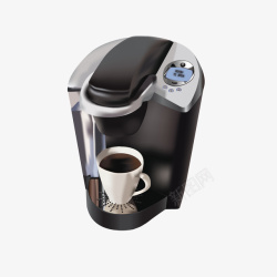 写实感咖啡机咖啡器具矢量图素材