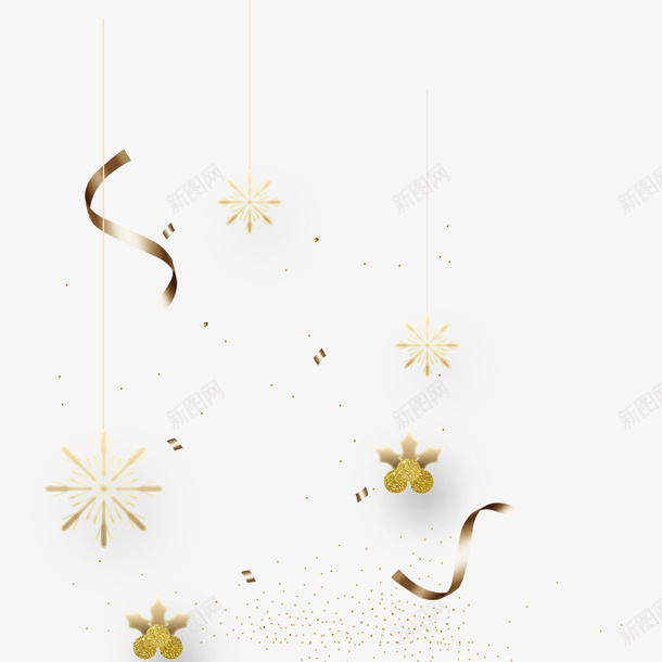 金色雪花纹理装饰图png免抠素材_88icon https://88icon.com 圣诞纹理 圣诞装饰 线性装饰 西方节日 设计图 金色雪花