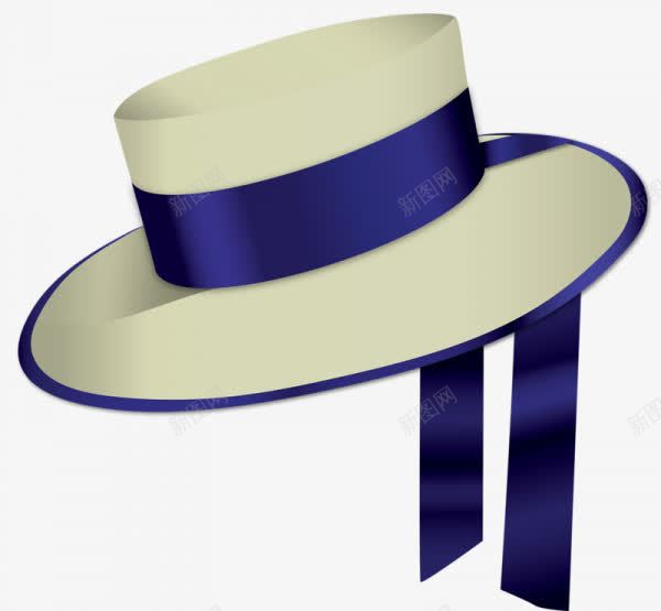 蓝色丝带的白色帽子png免抠素材_88icon https://88icon.com 丝带 帽子 白色 白色蓝色 蓝色 蓝色丝带 蓝色白色