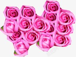 情人节粉色玫瑰花束素材