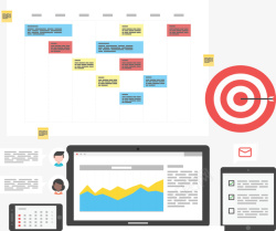 绘制项目管理计划矢量图素材