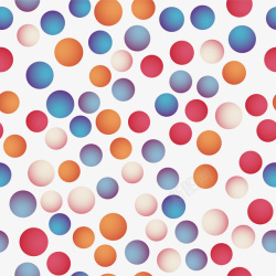彩色波点花纹矢量图素材