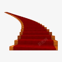 红色地毯阶梯素材