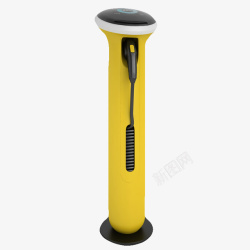 自动小型黄色电动车充电桩素材