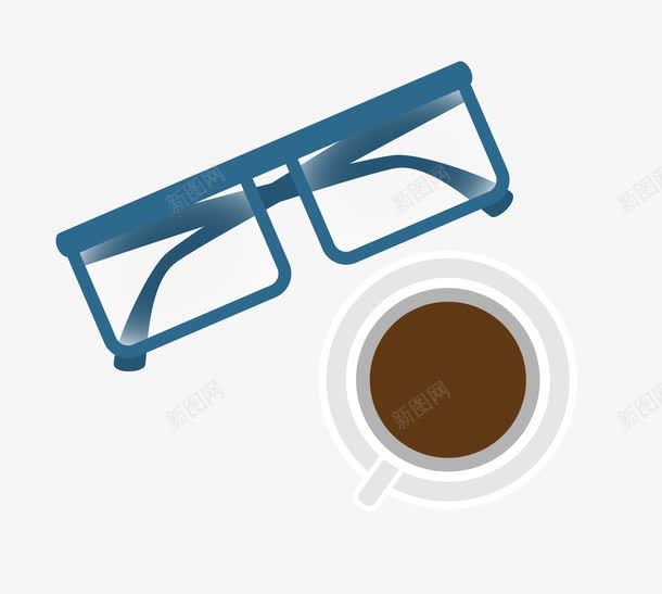 商务眼镜黑咖啡png免抠素材_88icon https://88icon.com 休息时间 咖啡 商务眼镜 矢量素材 黑咖啡