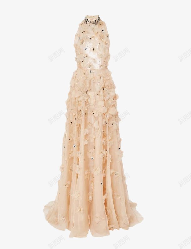蕾丝边的长裙png免抠素材_88icon https://88icon.com 产品实物 女裙 服装 服装定制 橙色 蕾丝 裙子