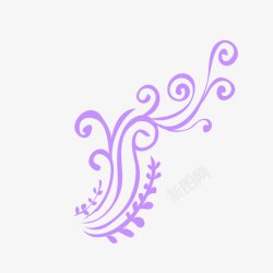 紫色花边花纹背景图素材