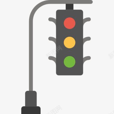 道路施工标志交通灯图标图标