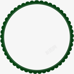 绿色清新花圈边框纹理素材