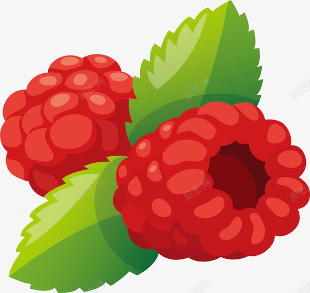 手绘红色桑葚png免抠素材_88icon https://88icon.com 叶子 小清新 手绘 桑葚 水彩 水果 简约 红色