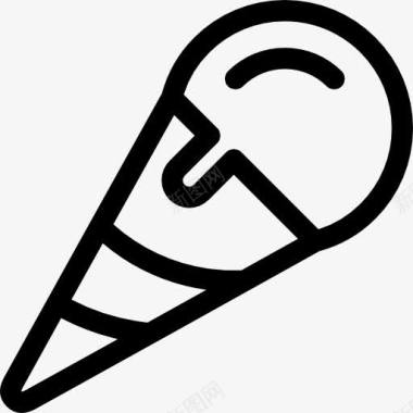斜蛋卷冰淇凌图标图标