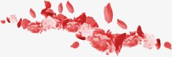 中秋节红色花朵海报素材