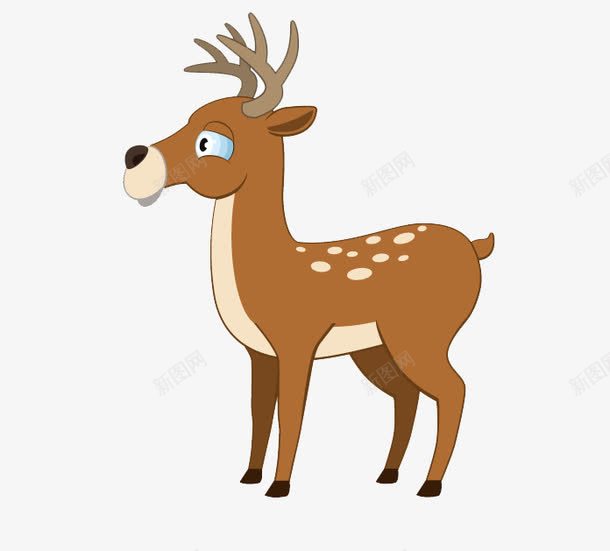 卡通手绘小鹿png免抠素材_88icon https://88icon.com 动物 卡通 小鹿 手绘 生物 野生动物 驯鹿