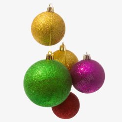 圣诞球吊灯彩色圣诞球高清图片