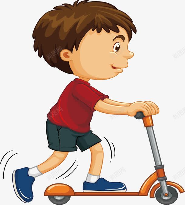 玩滑板车的少年png免抠素材_88icon https://88icon.com 滑板少年 滑板车 玩滑板车 矢量png 红衣少年 运动少年