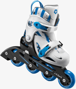 滑轮车溜冰鞋蓝色素材