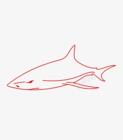 卡通手绘红色的小鱼素材